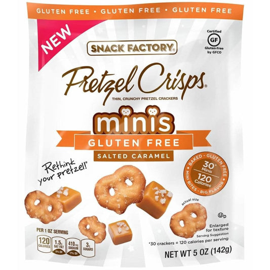 SNACK FACTORY Snack Factory Salted Caramel Pretzel Minis Gluten Free, 5 Oz