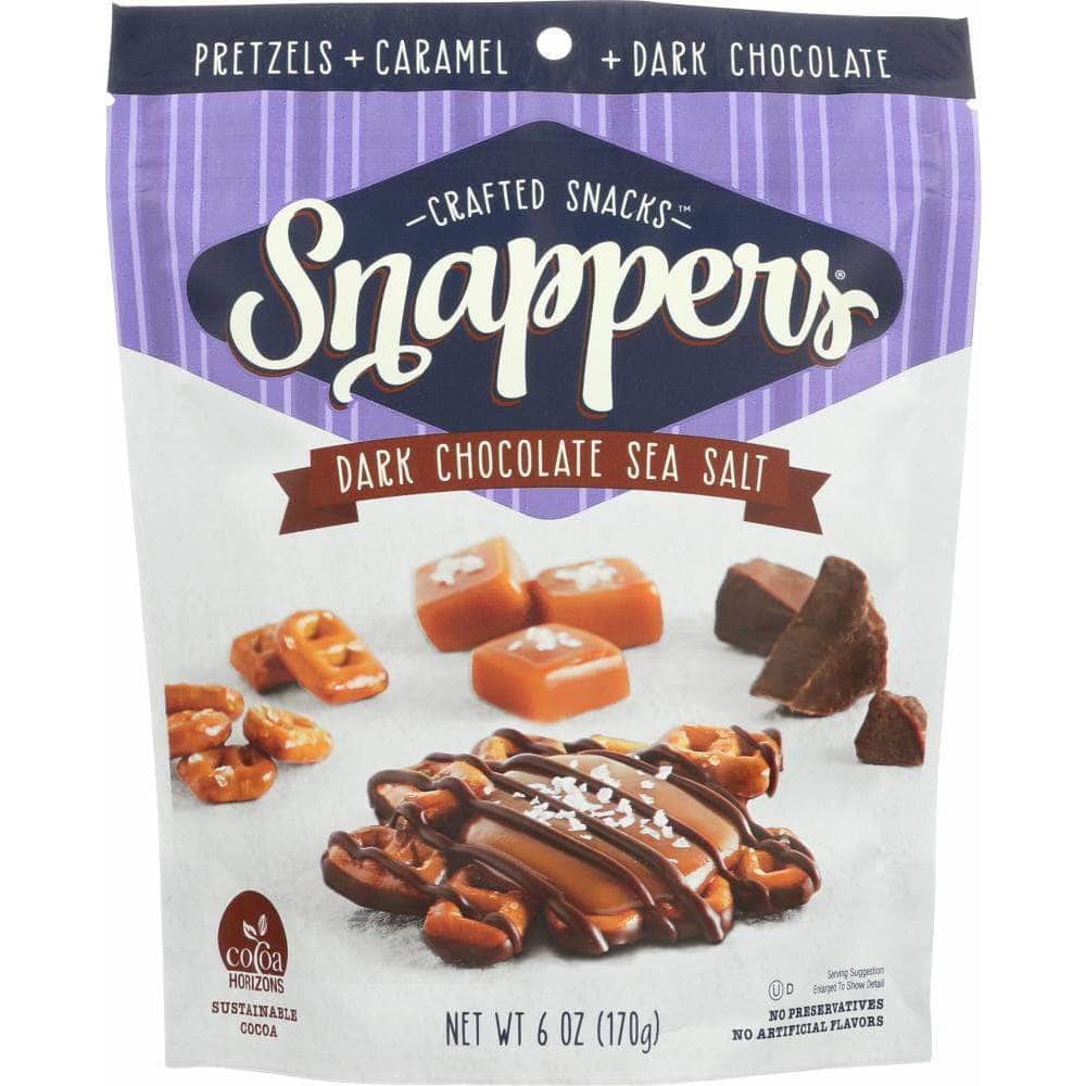 Snappers Snappers Dark Sea Salt Chocolate Caramel, 6 oz