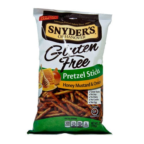 Snyder’s Of Hanover Gluten Free Honey Mustard and Onion Pretzel Sticks 7oz (Case of 12) - Snacks/Bulk Snacks - Snyder’s Of Hanover
