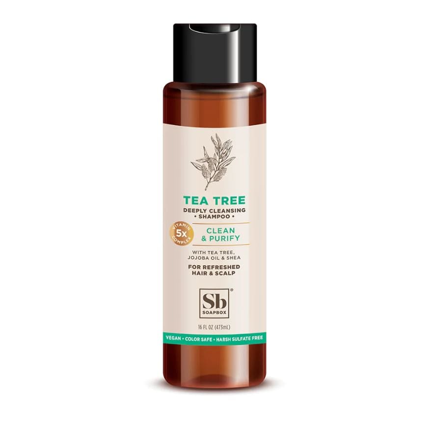 SOAPBOX: Tea Tree Clean and Purify Shampoo 16 fo (Pack of 4) - Beauty & Body Care > Hair Care > Shampoo & Shampoo Combinations - SOAPBOX