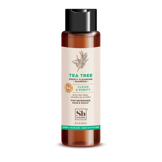 SOAPBOX: Tea Tree Clean and Purify Shampoo 16 fo (Pack of 4) - Beauty & Body Care > Hair Care > Shampoo & Shampoo Combinations - SOAPBOX
