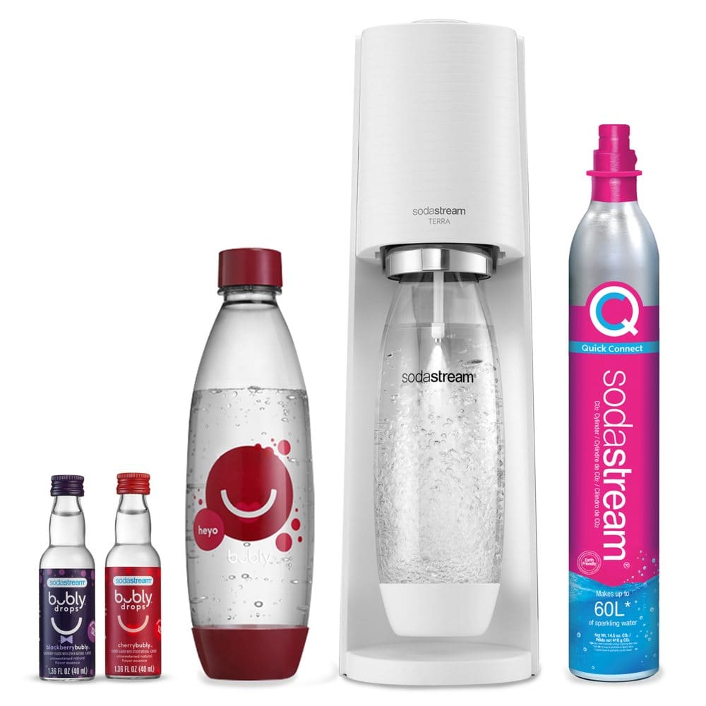 SodaStream Terra Starter Kit w/ Cherry Bubly Designed Bottle - Specialty Appliances - ShelHealth