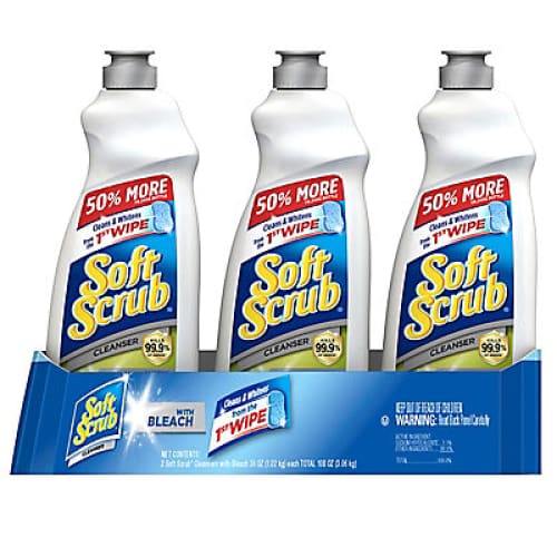Soft Scrub 36 oz. Bleach Cleanser 3 ct. - Home/Seasonal/Thanksgiving/Thanksgiving Party Supplies & Cleanup/ - Soft Scrub