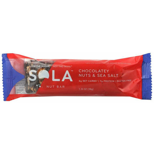 Sola Sola Chocolatey Nuts and Sea Salt bar, 1.34 oz