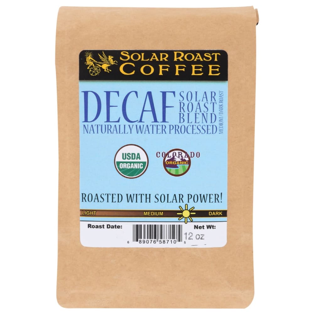 SOLAR ROAST COFFEE LLC: Decaf Organic Coffee 12 oz (Pack of 2) - Beverages > Coffee Tea & Hot Cocoa - SOLAR ROAST COFFEE LLC