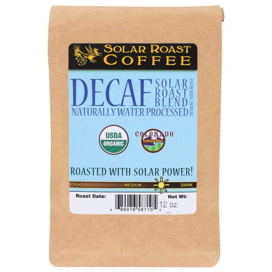 SOLAR ROAST COFFEE LLC: Decaf Organic Coffee 12 oz (Pack of 2) - Beverages > Coffee Tea & Hot Cocoa - SOLAR ROAST COFFEE LLC