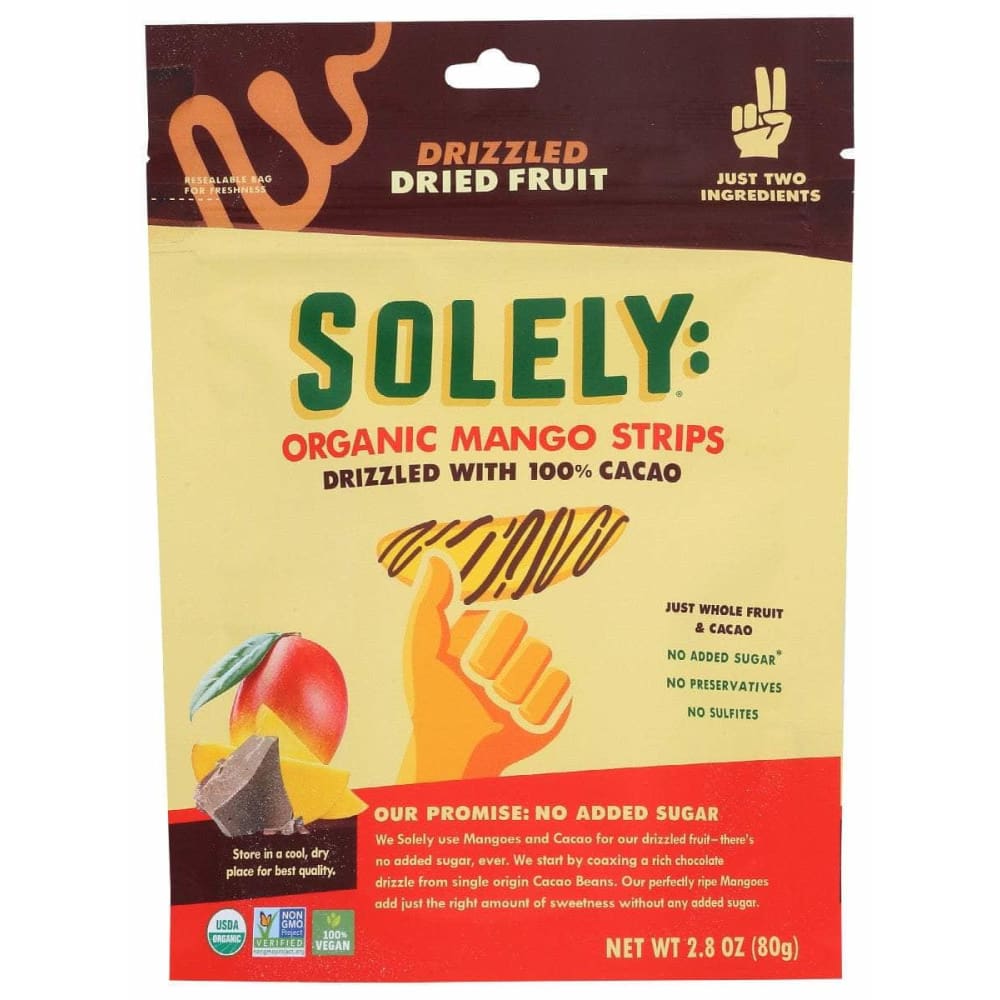 SOLELY SOLELY Mango Cacao Dried Strips, 2.8 oz