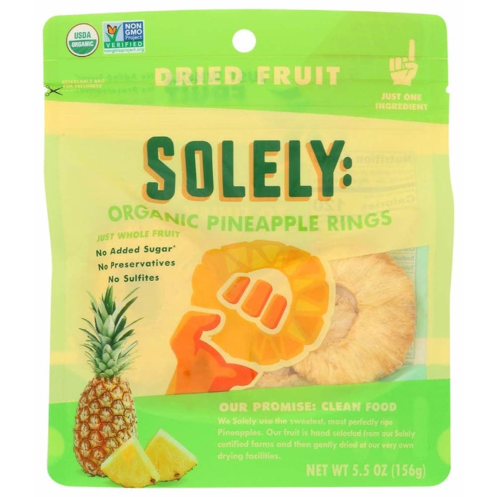 SOLELY SOLELY Pineapple Dried Rings, 5.5 oz