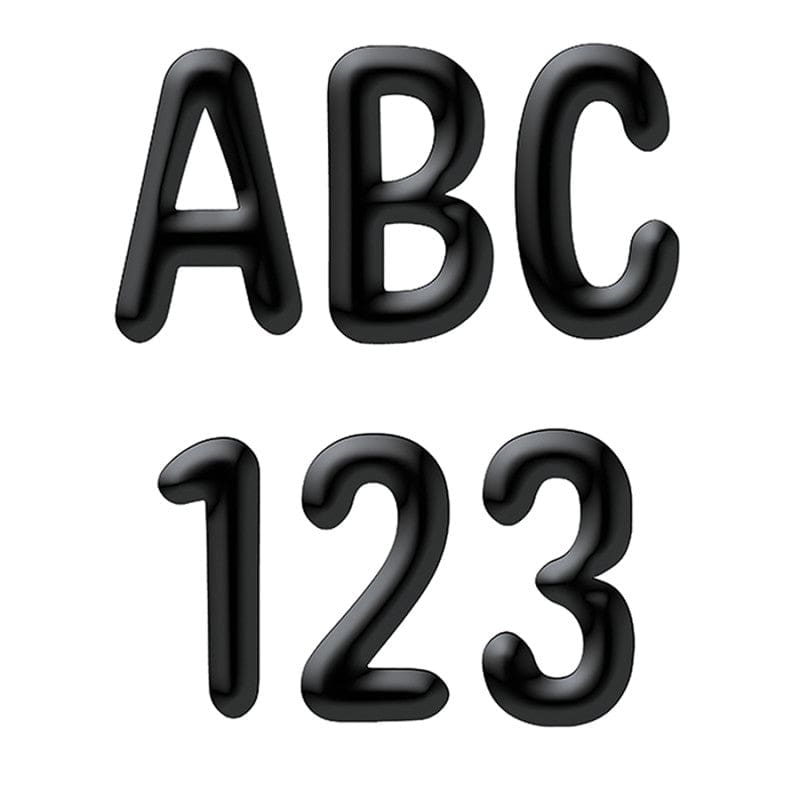 Solid Black 4In Deco Letters Color My World (Pack of 6) - Letters - Eureka