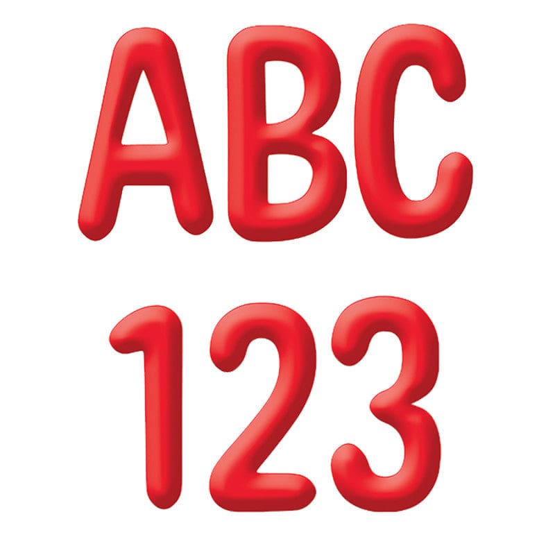 Solid Red 4In Deco Letters Color My World (Pack of 6) - Letters - Eureka