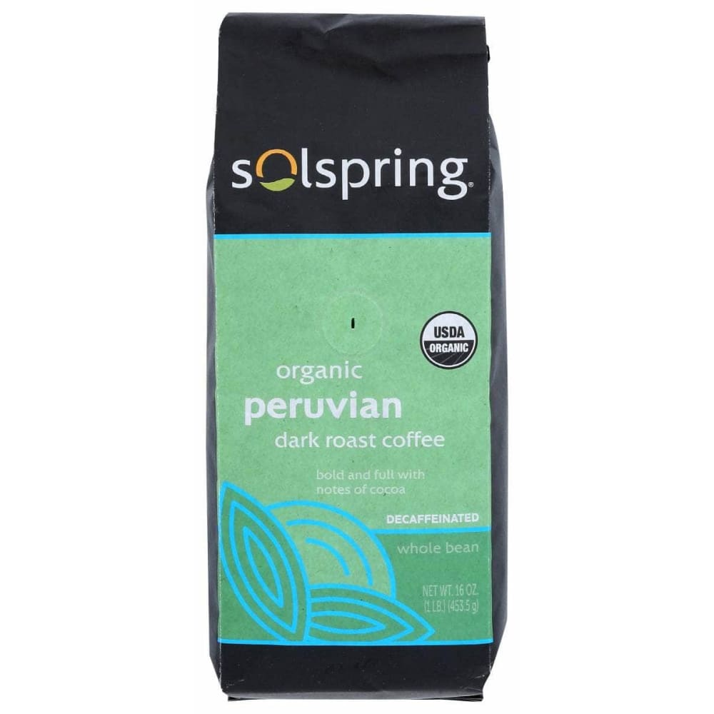 SOLSPRING Grocery > Beverages > Coffee, Tea & Hot Cocoa SOLSPRING Coffee Decaf Dk Peruvian, 1 lb