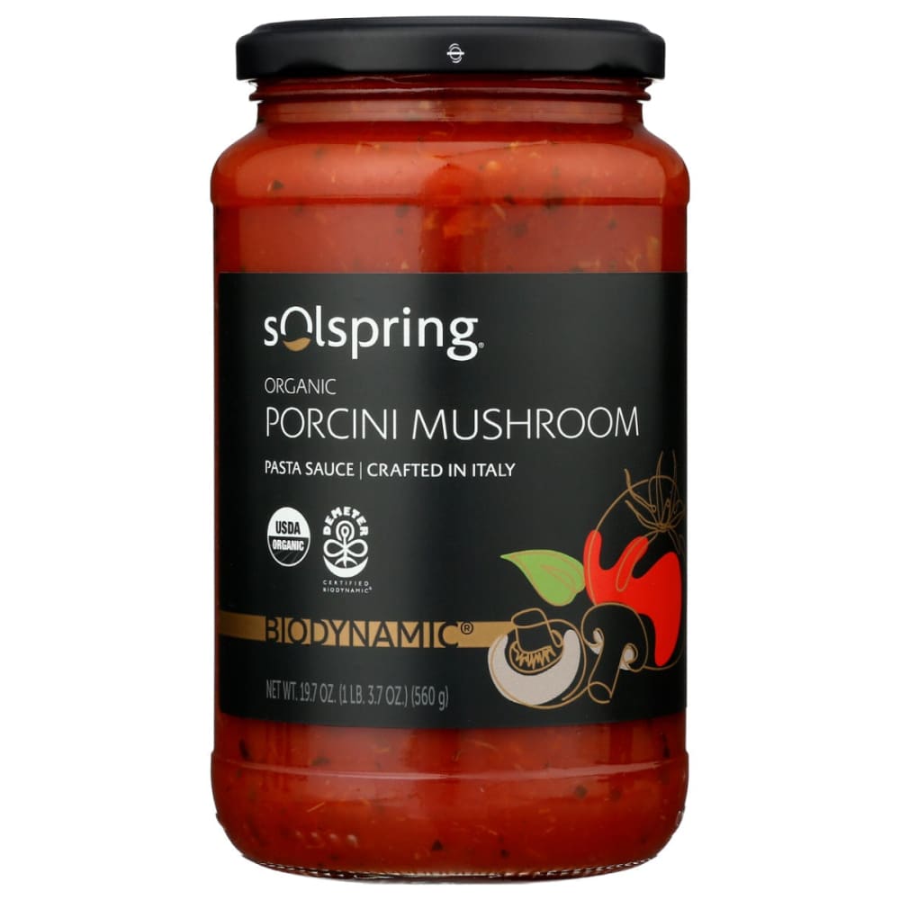 SOLSPRING: Porcini Mushroom Italian Pasta Sauce 19.7 oz (Pack of 3) - SOLSPRING