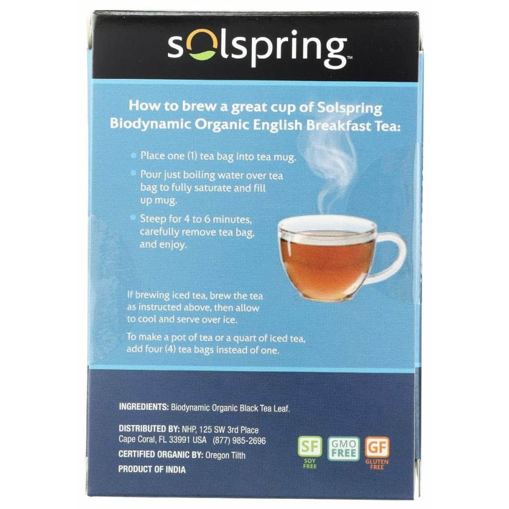SOLSPRING Grocery > Beverages > Coffee, Tea & Hot Cocoa SOLSPRING: Tea English Breakfast, 1 ea