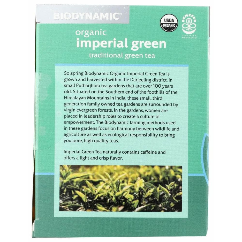 SOLSPRING Grocery > Beverages > Coffee, Tea & Hot Cocoa SOLSPRING: Tea Green Imperial, 1 ea