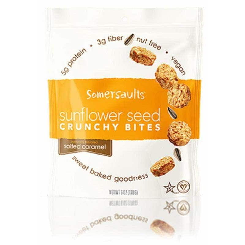 Somersaults Somersault Snack Sunflower Seed Crunchy Bites Salted Caramel, 6 oz
