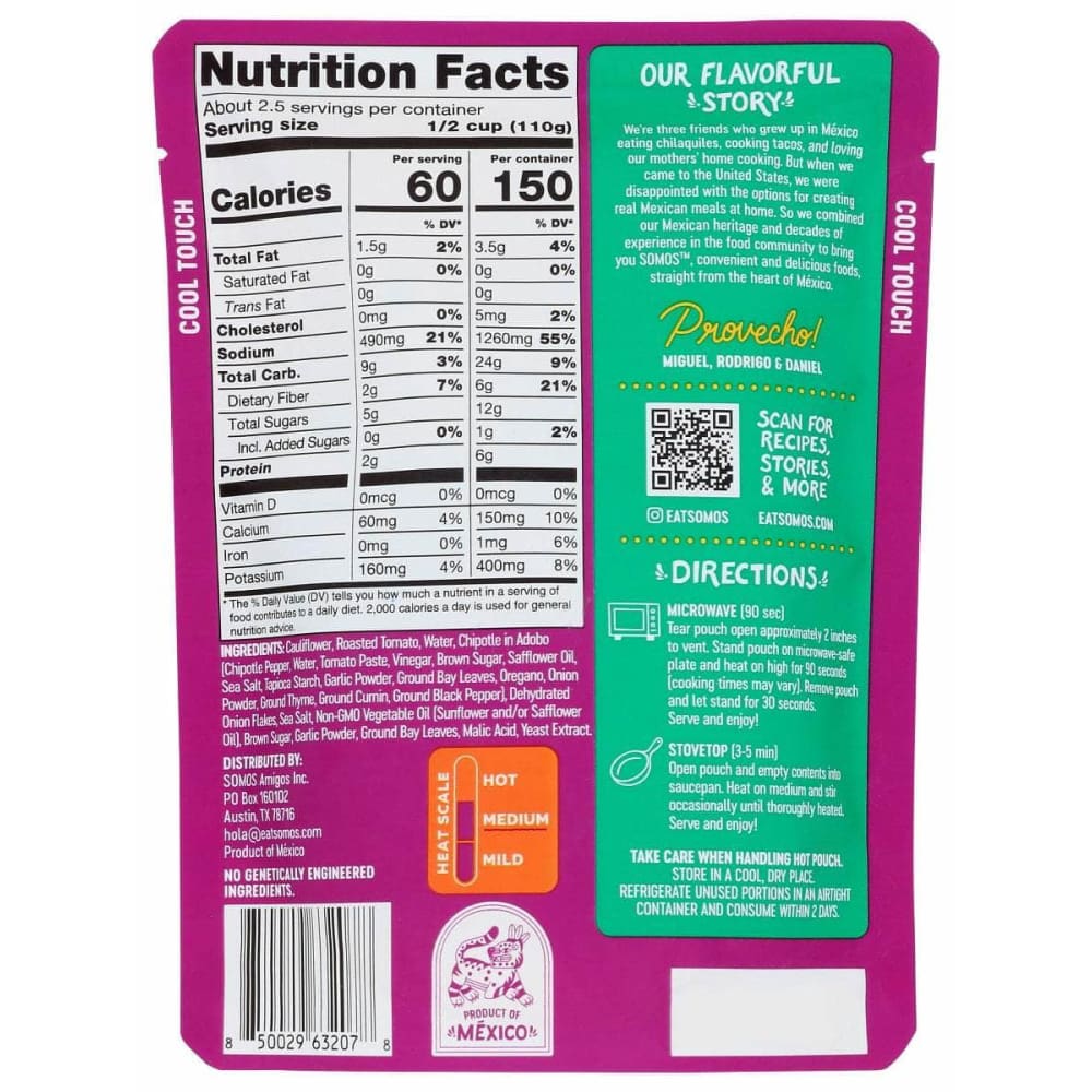 SOMOS Grocery > Pantry > Food SOMOS: Cauliflower Tinga, 10 oz