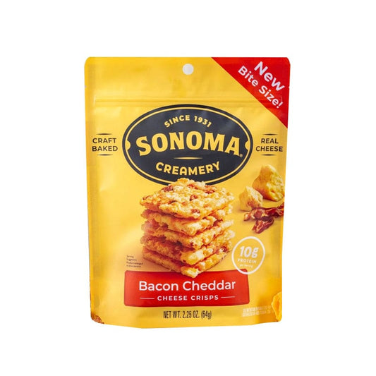 SONOMA CREAMERY: Crisps Bacon Cheddar 2.25 OZ (Pack of 5) - Grocery > Snacks > Crackers - SONOMA CREAMERY