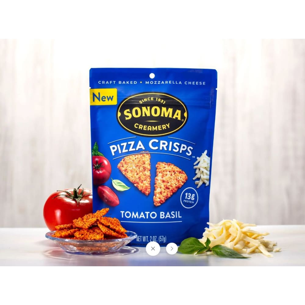 SONOMA CREAMERY: Tomato Basil Pizza Crisps 2 oz (Pack of 5) - SONOMA CREAMERY