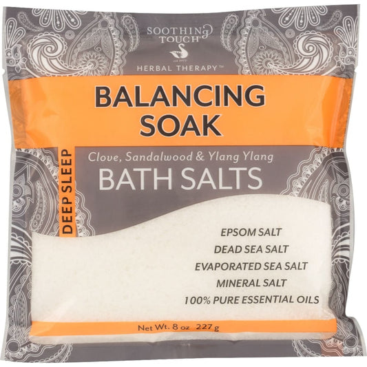 SOOTHING TOUCH: Bath Salt Balancing Soak 8 oz (Pack of 6) - Beauty & Body Care > Soap and Bath Preparations > Bath Salts & Fragrance -