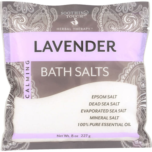 SOOTHING TOUCH: Bath Salt Lavender 8 oz (Pack of 6) - Beauty & Body Care > Soap and Bath Preparations > Bath Salts & Fragrance - SOOTHING
