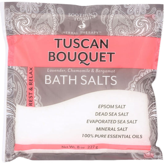 SOOTHING TOUCH: Bath Salt Tuscan Bouquet 8 oz (Pack of 6) - Beauty & Body Care > Soap and Bath Preparations > Bath Salts & Fragrance -