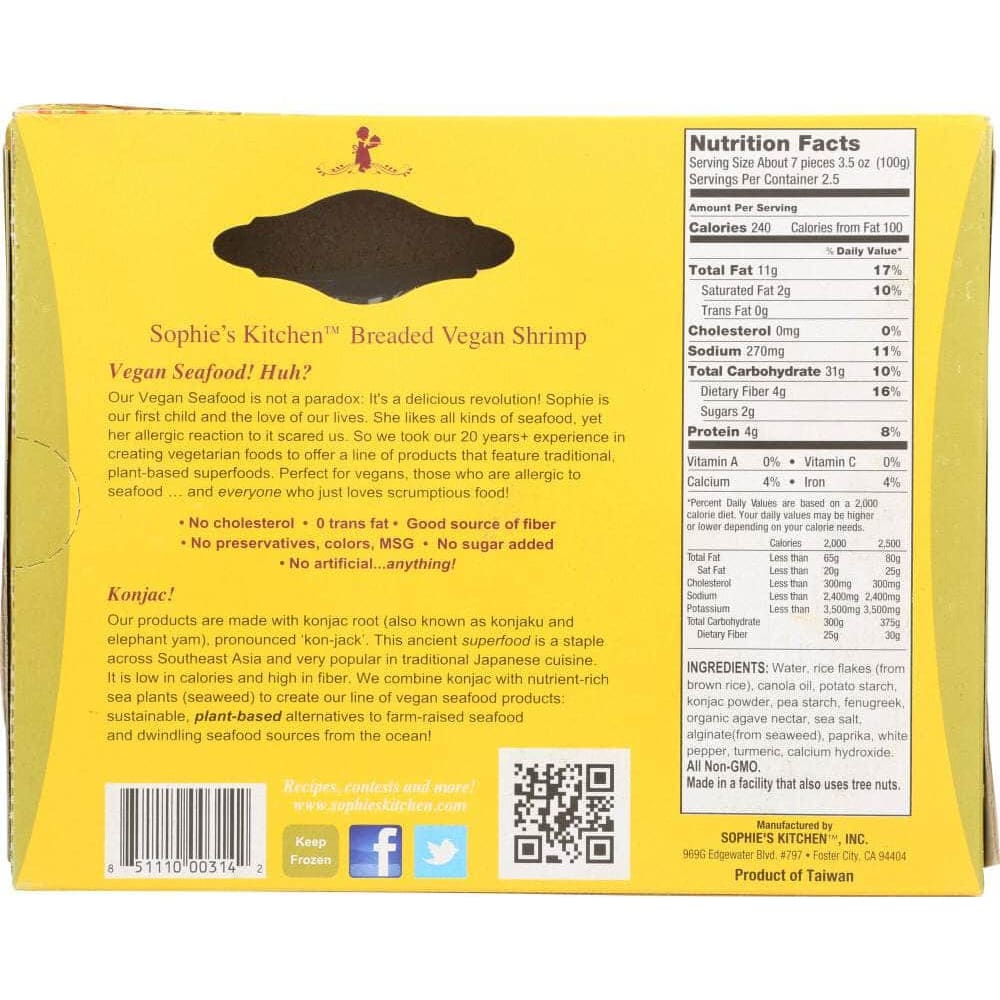 Sophies Kitchen Sophies Kitchen Breaded Vegan Shrimp, 8.80 oz