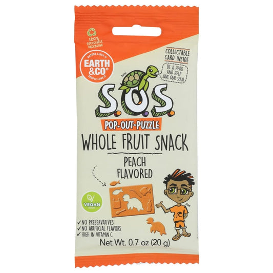 SOS FRUIT SNACKS: Fruit Snacks Peach 3.5 OZ (Pack of 4) - Fruit Snacks - SOS FRUIT SNACKS