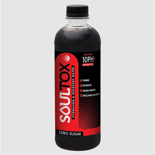 SOULTOX: Strawberry Pomegranate Water 16.9 fo (Pack of 5) - Beverages > Water - SOULTOX