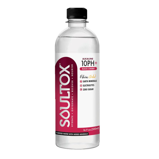 SOULTOX: Water Alkaline Black Cherry 16.9 fo (Pack of 6) - Beverages > Water - SOULTOX