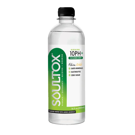 SOULTOX: Water Alkaline Cucumber Mint 16.9 fo (Pack of 6) - Beverages > Water - SOULTOX