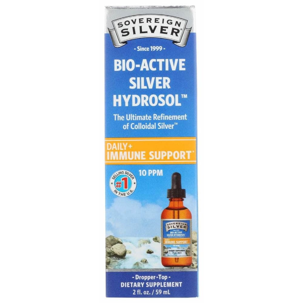 SOVEREIGN SILVER Health > Vitamins & Supplements SOVEREIGN SILVER: Bio Active Silver Hydrosol Dropper Top, 2 oz