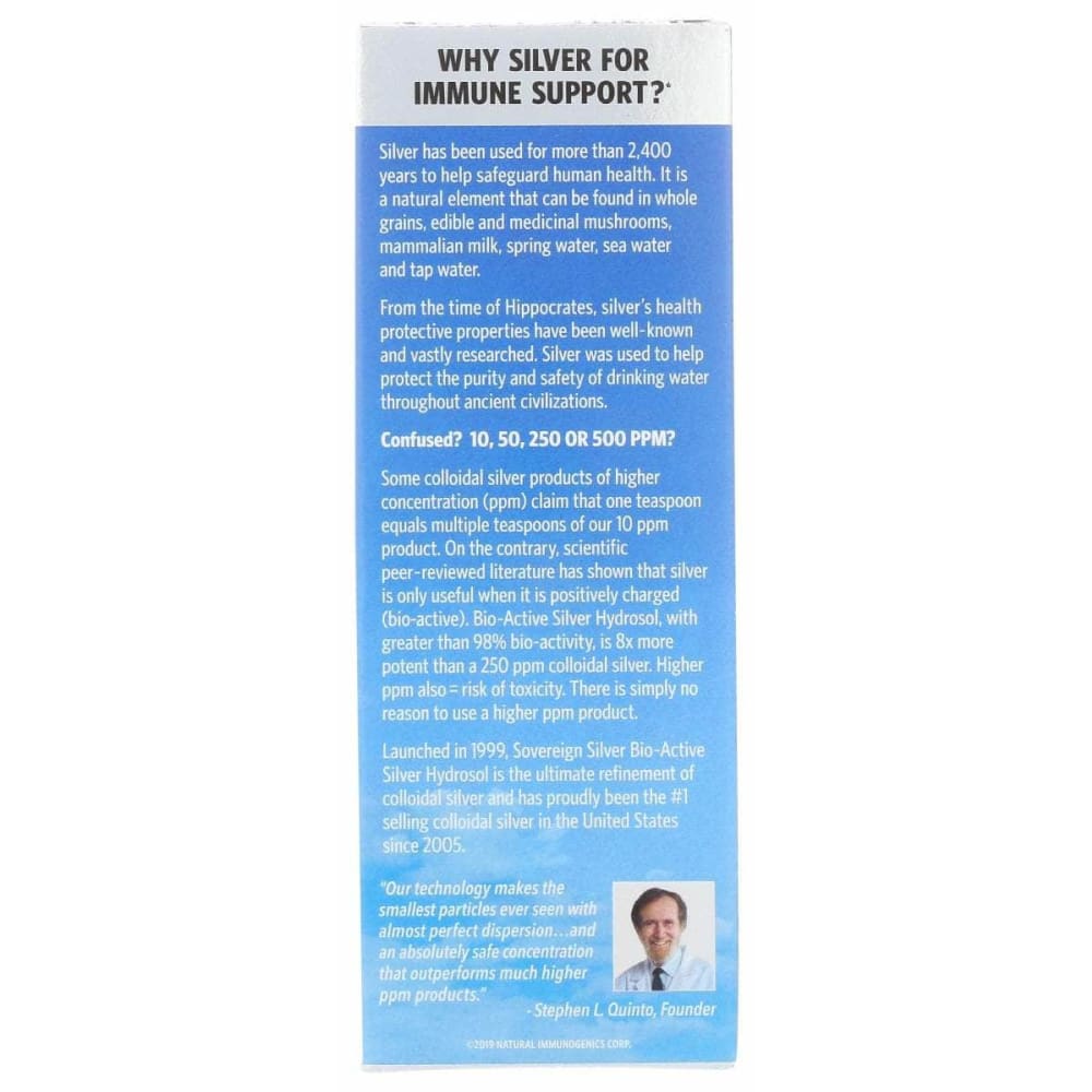 SOVEREIGN SILVER Health > Vitamins & Supplements SOVEREIGN SILVER: Bio Active Silver Hydrosol Dropper Top, 4 oz