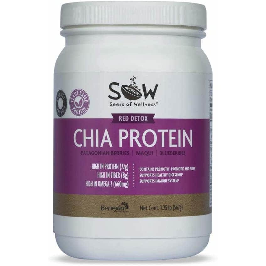 SOW Vitamins & Supplements > Protein Supplements & Meal Replacements SOW: Red Detox Chia Protein, 1.25 lb