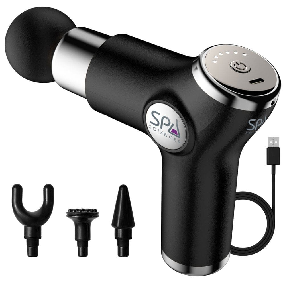 Spa Sciences FITR3 Massage Gun with 4 Head Attachments + EVA Bag - Valentine’s Day Gifts - Spa