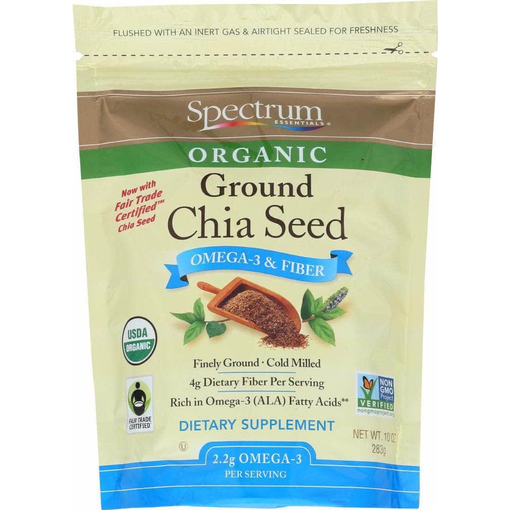 Spectrum Organic Products Spectrum Essentials Ground Chia Seed Omega-3 & Fiber, 10 oz