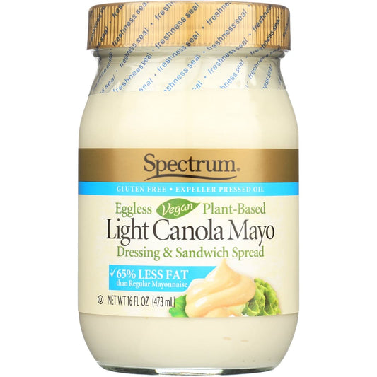 SPECTRUM NATURALS: Light Canola Mayo Vegan 16 oz (Pack of 3) - Salad Dressings - SPECTRUM ORGANIC PRODUCTS