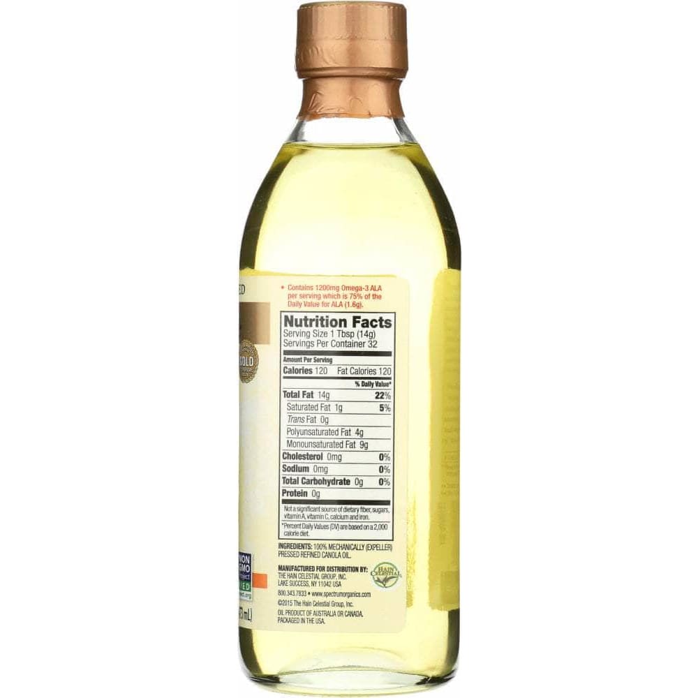 Spectrum Organic Products Spectrum Naturals Oil Canola Refined, 16 oz