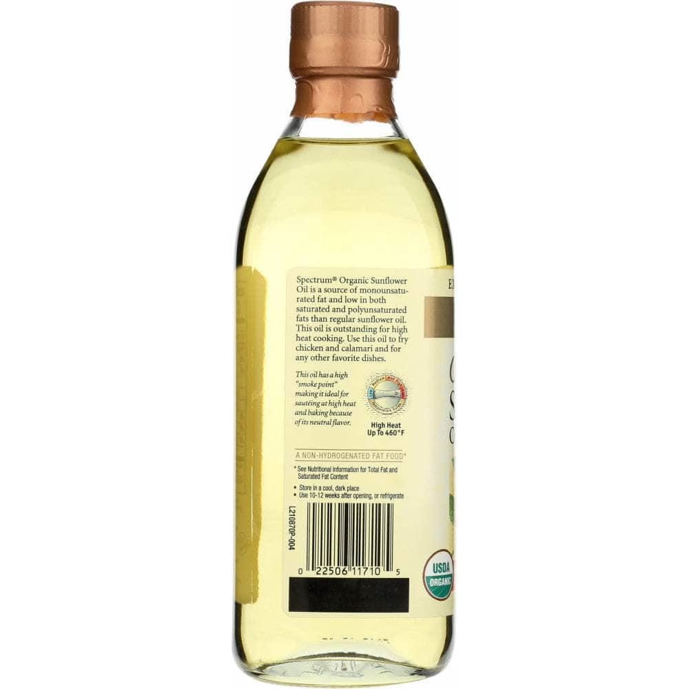 Spectrum Organic Products Spectrum Naturals Organic Refined Sunflower Oil High Heat, 16 oz