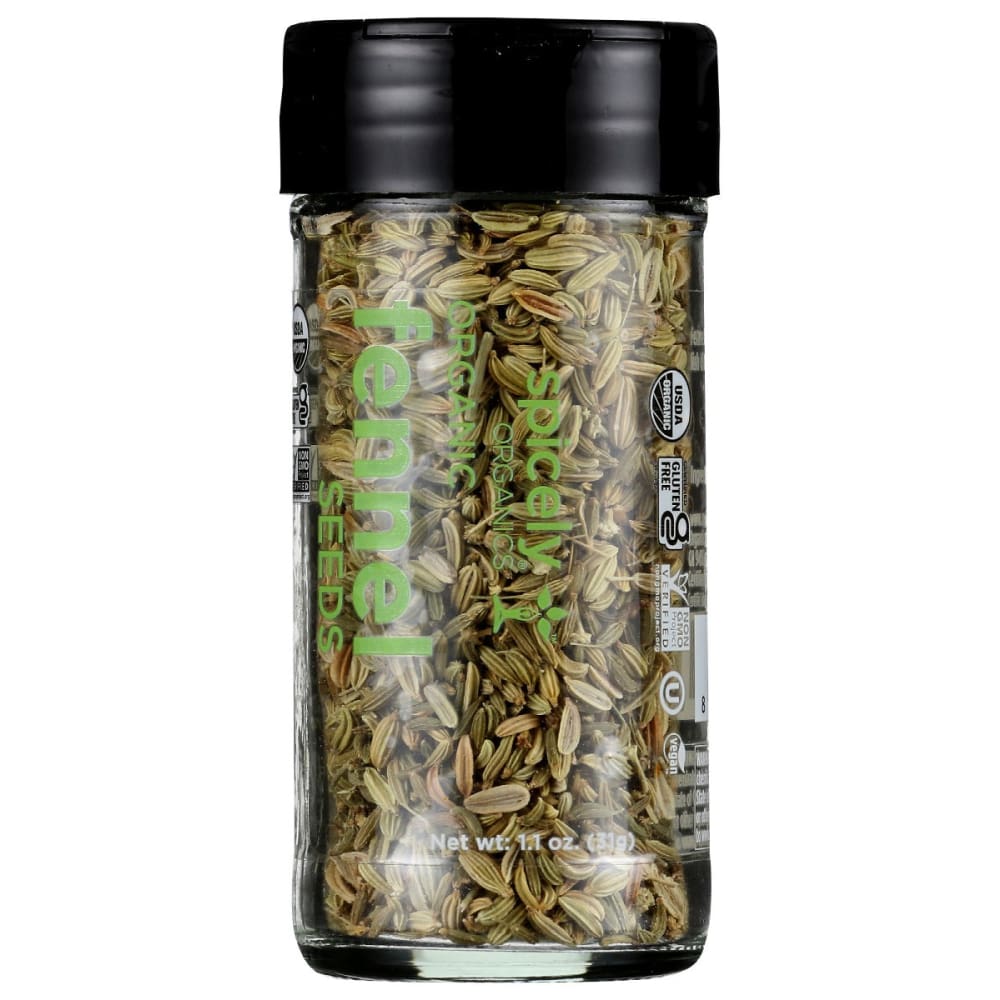 SPICELY ORGANICS: Spice Fennel Seeds Jar 1.1 oz (Pack of 4) - SPICELY ORGANICS