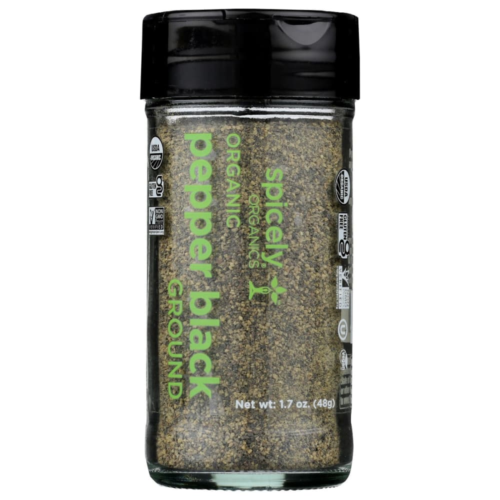 SPICELY ORGANICS: Spice Pepper Black Ground Jar 1.7 oz (Pack of 4) - SPICELY ORGANICS