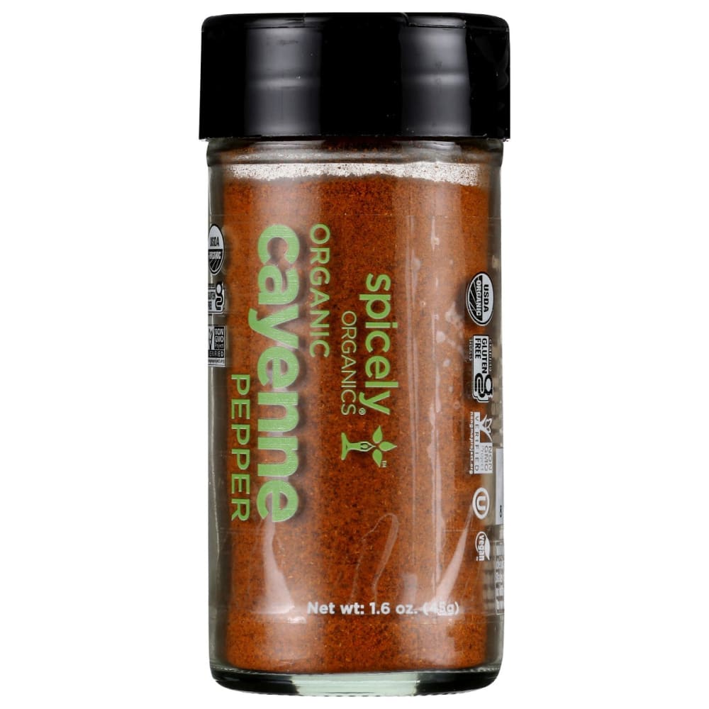 SPICELY ORGANICS: Spice Pepper Cayenne Jar 1.6 oz (Pack of 4) - SPICELY ORGANICS