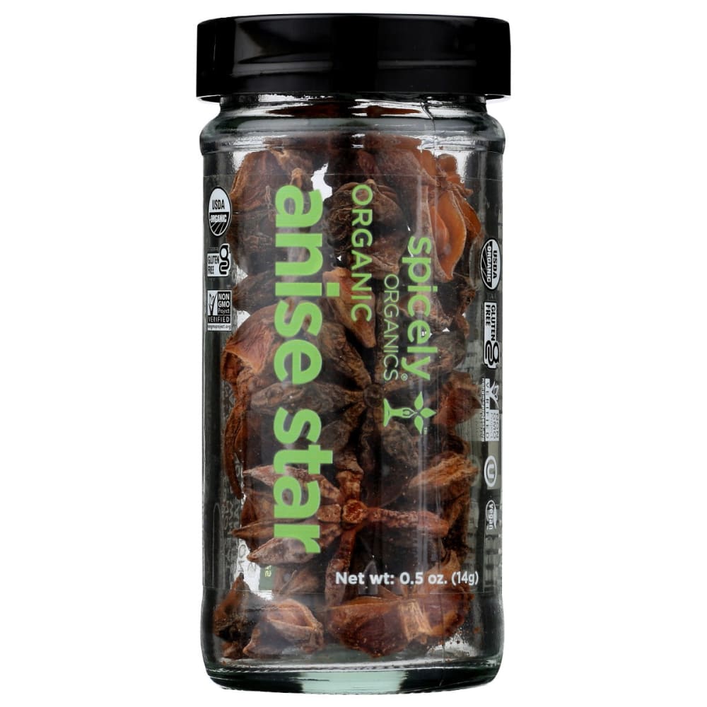 SPICELY ORGANICS: Spice Whole Anise Star Jar 0.5 oz (Pack of 4) - SPICELY ORGANICS