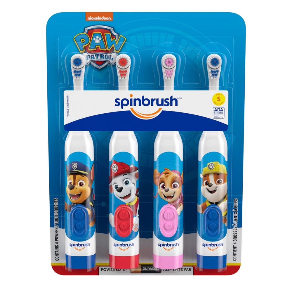 Spinbrush Kids PAW Patrol Kid’s Spinbrush Electric Battery Toothbrush (4 pk.) - Oral Care - Spinbrush