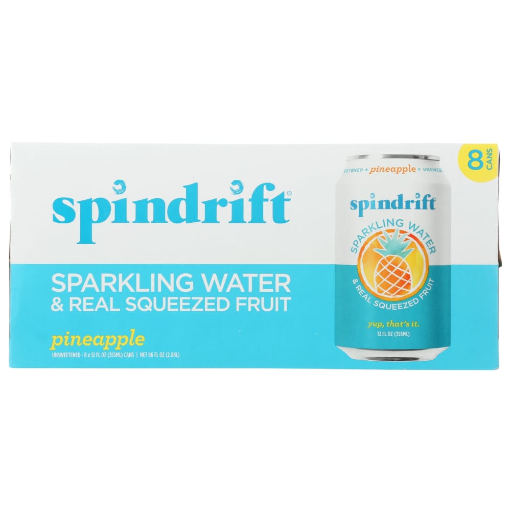 SPINDRIFT: Pineapple Sparkling Water 8pk 96 fo (Pack of 4) - Grocery > Beverages > Sparkling Water - SPINDRIFT