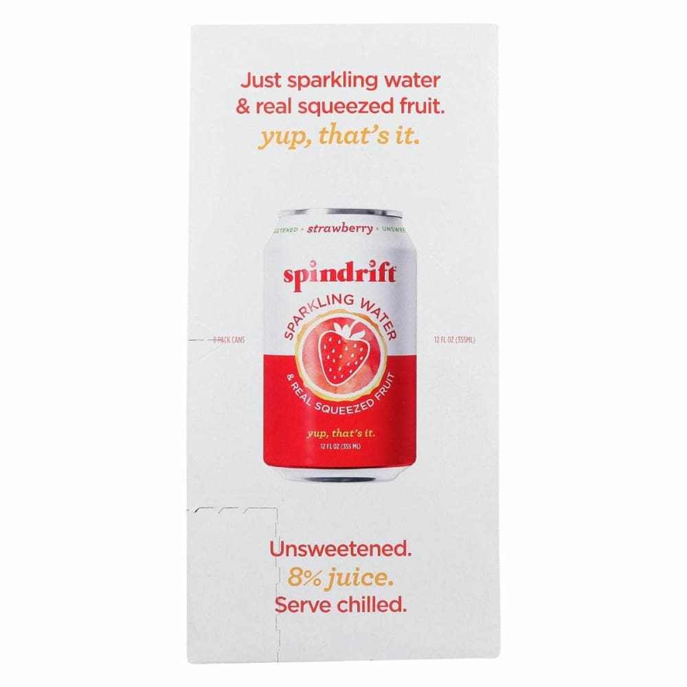 SPINDRIFT SPINDRIFT Water Sprkl Strwbry 8Pk, 96 fo