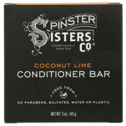 SPINSTER SISTERS CO: Coconut Lime Conditioner Bar 3 oz - Beauty & Body Care > Hair Care > Conditioner - Spinster Sisters