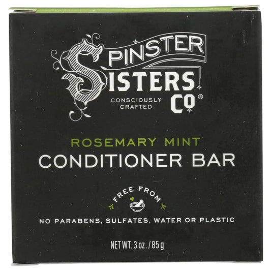 SPINSTER SISTERS CO: Rosemary Mint Conditioner Bar 3 oz - Beauty & Body Care > Hair Care > Conditioner - Spinster Sisters