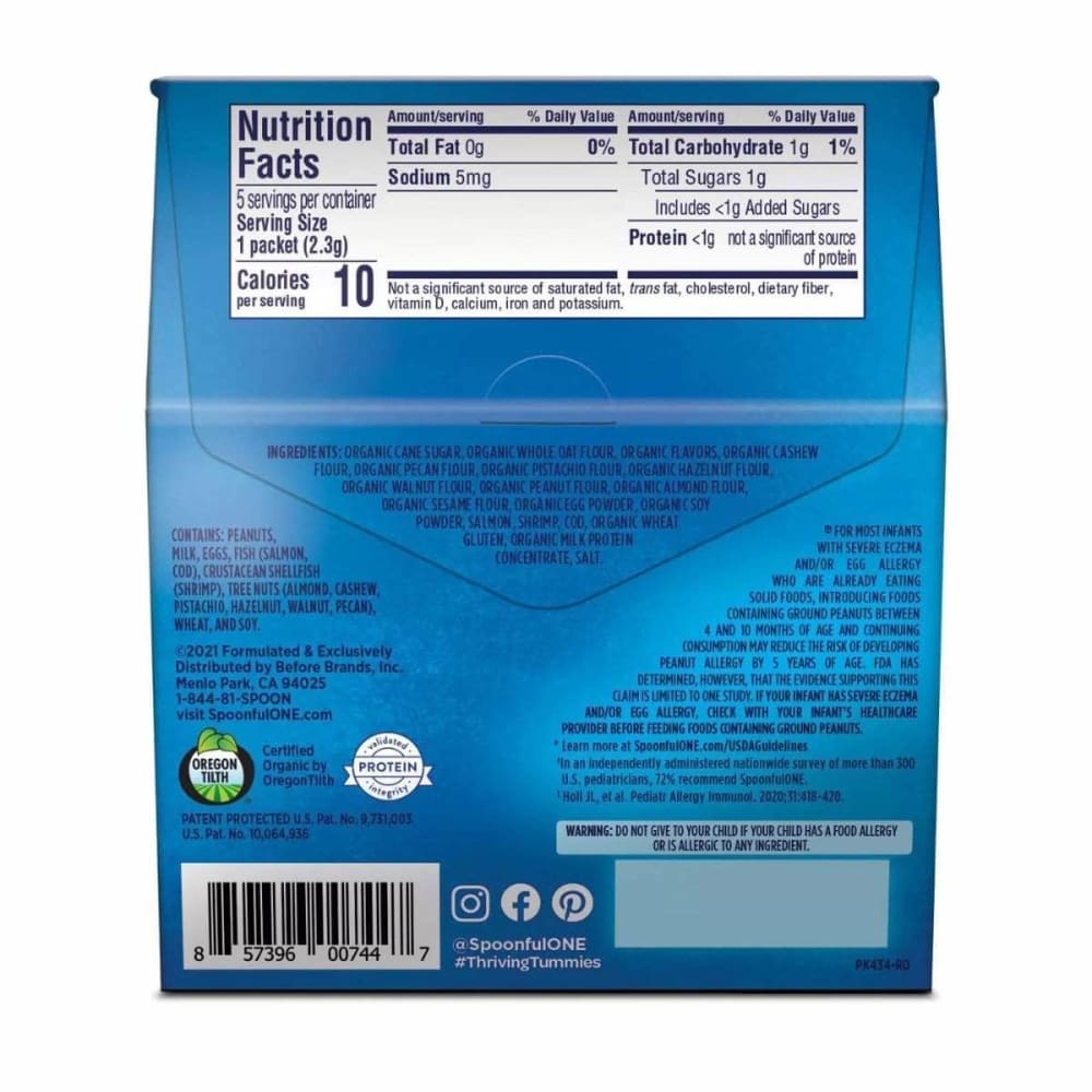 SPOONFUL ONE Spoonful One Food Mix Early Allergen 5Ct, 0.41 Oz