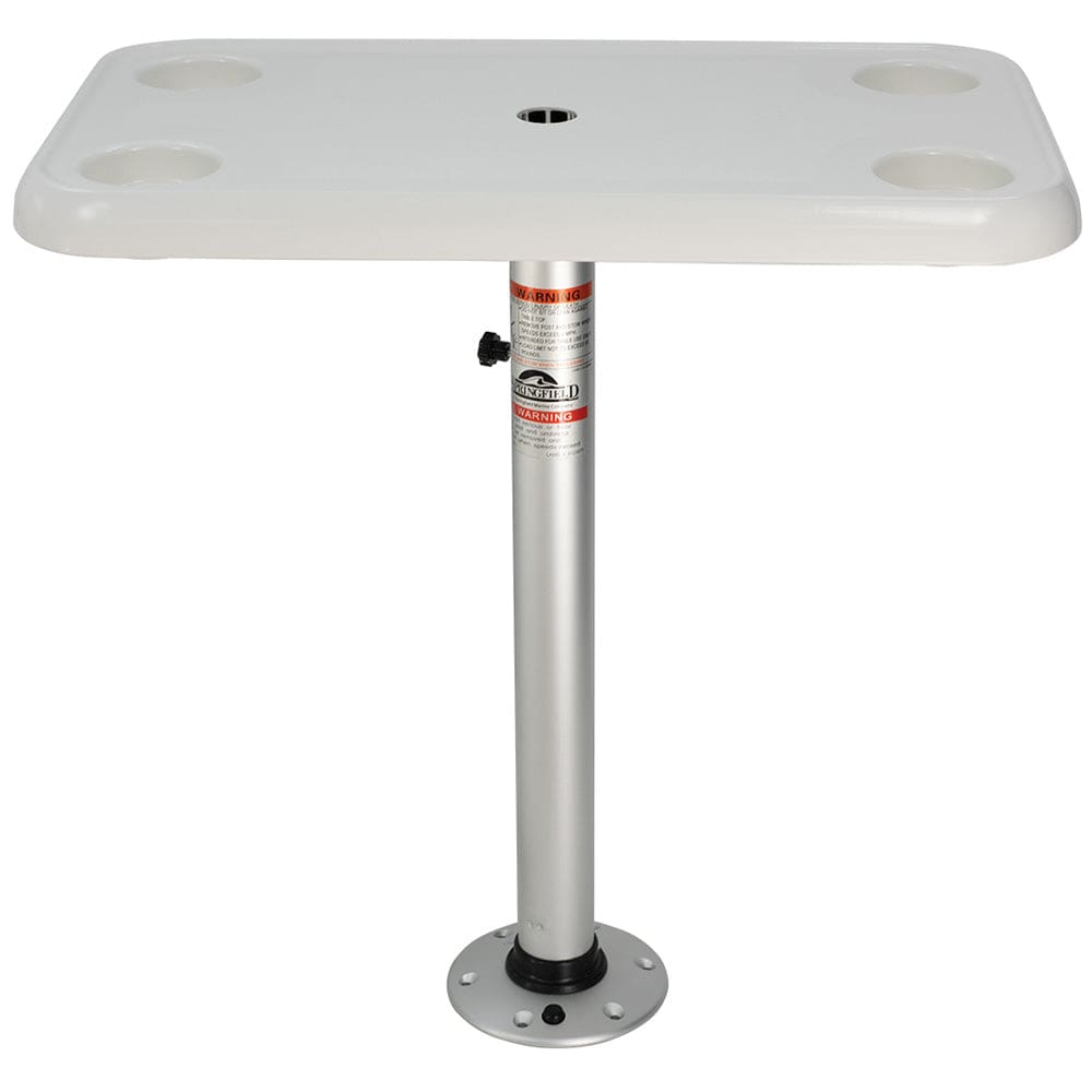 Springfield 16 x 28 Rectangle Table Package - White Thread-Lock - Boat Outfitting | Seating - Springfield Marine