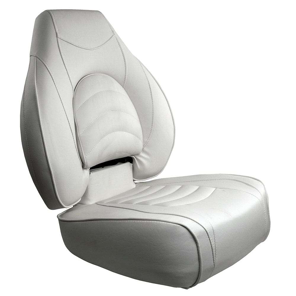 Springfield Fish Pro High Back Folding Seat - White - Boat Outfitting | Seating - Springfield Marine